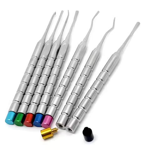 7Pcs Dental Implant Luxating Root Tooth Elevator Knife Titanium Alloy Extraction Minimally Invasive 