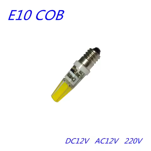 LED COB E10 12V Instrument bulb 220V Lighting bulb E10 AC12V Flashlight bulb Chandelier Crystal bulb