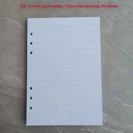ciiemen | Ivory 6-20 Hole A5 Filler Paper 11mm Line Spacing