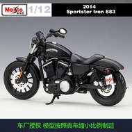 Maisto 1:12 Harley 2014 Sportster Iron 883 Diecast Collectible Vehicles Hobbies Motorcycle Model Toy