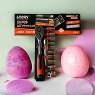 Xẫ Kho@Bộ típ bộ đầu khẩu vặn ốc đa năng Liwin Japan 12 món cần tự động 1/2!