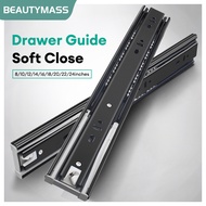 BTY Drawer Guide Heavy Duty Soft Close Push To Open Roller Drawer Slide Rail For Cabinet Hydraulic