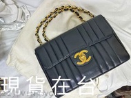 22弄 Chanel vintage 黑金 荔枝皮 貝嫂包 古董 CF 老香 jumbo 大包 荔枝貝嫂