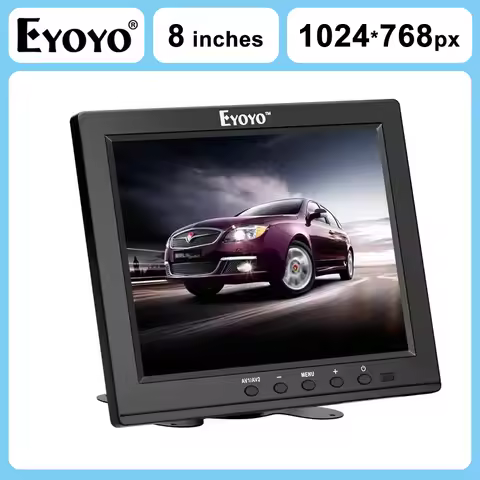 EYOYO Small Display Portable 4:3 TFT LCD HD Screen 1024x768 Resolution Mini 8" HDMI Monitor Support 