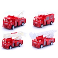 Pull back toy car model ladder water tank fire truck model simulation fire truck model