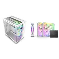 NZXT H9 Elite Dual-Chamber ATX Mid-Tower PC Gaming Case with NZXT RGB Fans and Controller