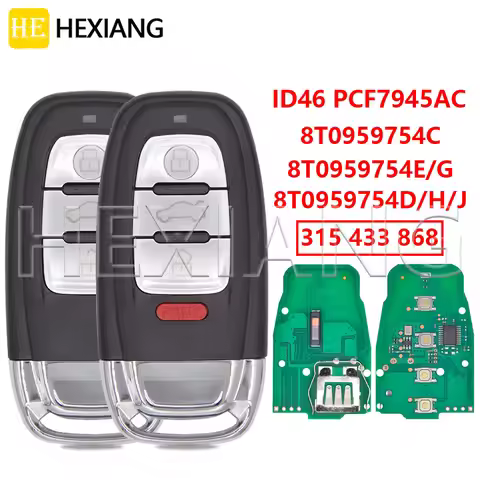 HE Car Remote Key 8T0959754E/D/G/J/H For Audi A4L A5 A6 A7 A8 Q5 RS4 S4 S5 8T0959754C ID46 PCF7945AC