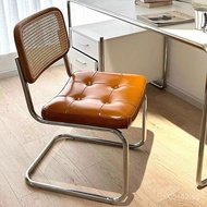 Internet Celebrity Home Leisure Chair Vintage ins Retro Style Designer Dining Chair Cafe Rattan Nord