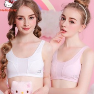 2PCS Hello Kitty Young Curves Junior Seamless Racerback Vest Children Young Teenagers Girl Underwear Narrow Shoulder Strap Bra