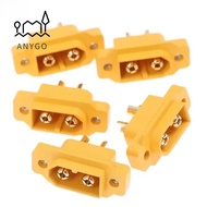 YRBWDYZDH XT60E Connector, Mountable Plastic XT60E Female Plug,  Yellow Black AMASS FPV Racing Fixed