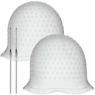 Salon Hair Coloring Cap Reusable Silicone Highlight Cap with Hook Hair Dye Hairstyling Cap with Hole