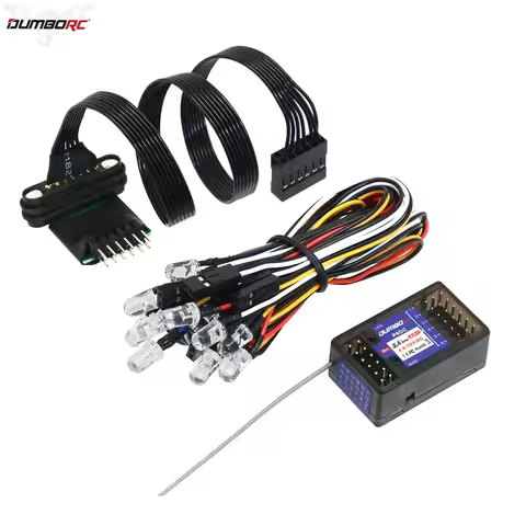 DumboRC 2.4G 6CH P6DC P6DCGG Receiver Gyro Led Strip Light Control Board Module Set for 1/10 1/8 RC 
