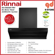 Rinnai 90cm Slanted Hood Kitchen Cooker Hood 2230m³/hr / DC Motor / Rinnai RH-KM6069-PBV