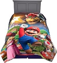 Franco The Super Mario Bros. Movie Kids Bedding Super Soft Microfiber Reversible Comforter, Twin/Ful