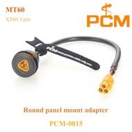 Round panel MT60 XT60 dash mount cable, AMASS XT60 3 pin adapter, MT60 motor cable for RC plane FMS 