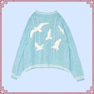 Taylor Swift 1989'S Cardigan Pink Blue Beige Seagull Jacket Sweater Y2K 23