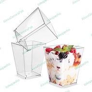 jelly cup / gelas puding ch-24 kotak tinggi volume 150ml - body + tutup