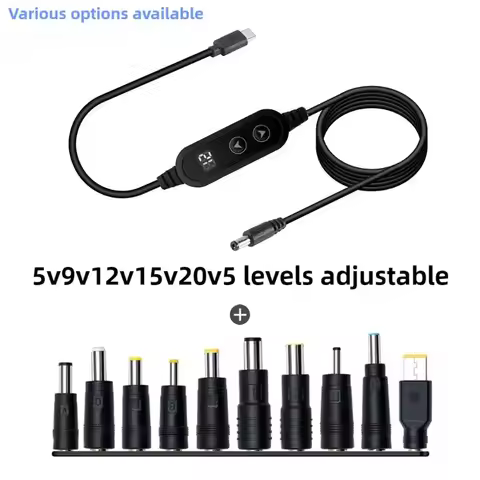 USB C to DC Power Boost Cable Type C To DC Fast Charging 5V To 12V Boost Converter Cable Adapter For