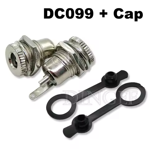 DC099 5.5*2.1 5.5*2.5 5.5*1.3 DC Power Jack Socket Female Panel Mount Connector metal 5.5 mm x 2.1mm