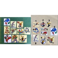 Sticker benetton pangkah itik terbang road runner woody woodpecker stiker helmet motor