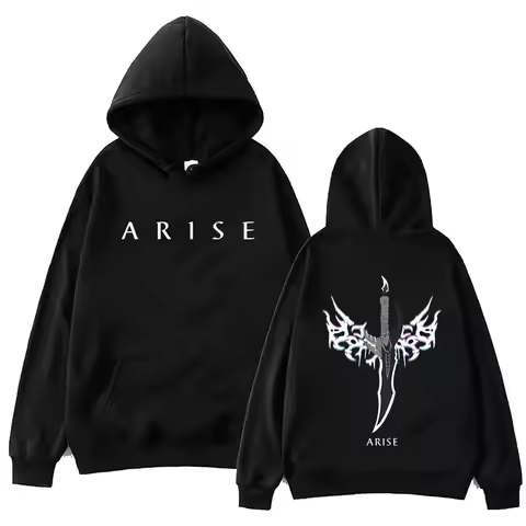 Anime Solo Leveling Hip Hop Men's/Women's Hoodie Retro Gothic Pattern Sportswear Manga Solo Leveling