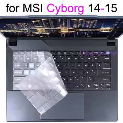 Keyboard Cover for MSI Cyborg 15 AI A1V 14 A13V A13U A12V A12U 15.6 Clear TPU Protector Skin Case