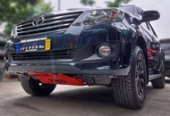 Toyota Fortuner 2012 to 2015 Red Skidplate With Hole Skid Plate