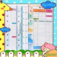 39A- 82 Sheets A6 Budget Planner Refill Notepad Monthly Weekly Planner Notepad 6 Hole For A6 Binder 