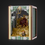 The Battle of the Rings The Hobbit Hobbits Spear Leather Book Corner Bookshelf Decoration Model MOC 