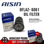 AISIN Oil Filter for Mitsubishi Montero Gen 3, Strada, L300 4N14/4N15Engine - OFLAZ-6061 (VIC C-312)