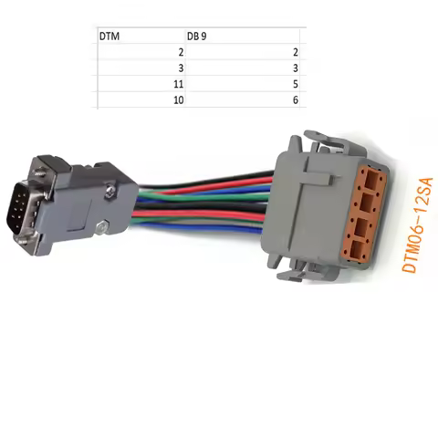 3 meter DT connector deutsch dtm 12pin DTM06-12SA female 18 AWG Wire DB9 male connector wire harness