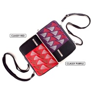 Marawa Tenzo Selempang Wanita 2in1 Bahan Kanvas Tas Kerja Pesta Motif Printing Sulam Handmade