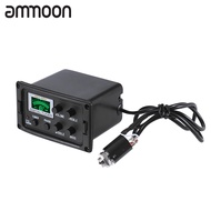 [ammoon]กีต้าร์โปร่ง 3-Band EQ Equalizer Tone and Volume Amplifier Preamp Piezo Pickup with Tuner Phase Function LCD Display Unibody Design