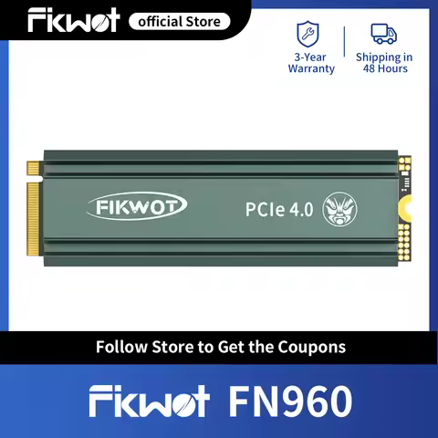 Fikwot FN960 M.2 SSD with Heatsink 512GB 1TB 2TB PCIe4.0x4 5000MB/s NVMe Hard Disk Internal Solid St