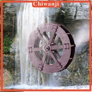 [Chiwanji] Fountain Feng Shui Wheel Tabletop Water Fountain Landscape Wheel Decorative DIY Water Wheel for Living Room Patio Backyard