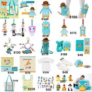 【日本代購】Disney Store Japan｜Phineas and Ferb 飛哥與小佛系列｜Perry 鴨嘴獸泰瑞 毛公仔／鎖匙扣／袋／精品 日本限定
