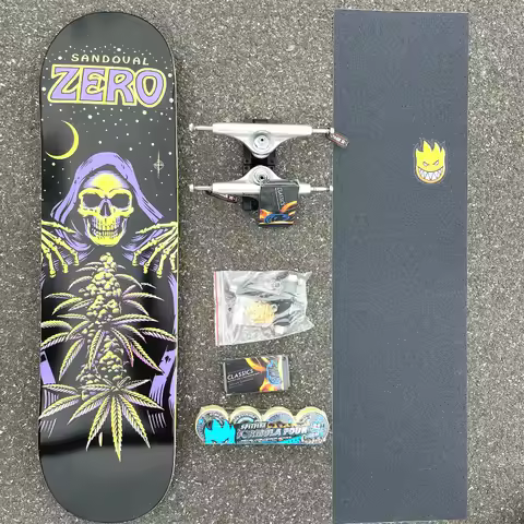 Zero 7-Layer Canadian Maple Color Professional Skateboard Complete Double Rocker 7.75/7.8/8.0/8.125/