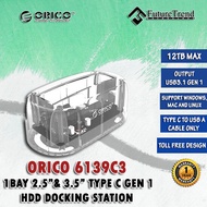 Orico 6139C3 1‐Bay 2.5”&amp; 3.5” Type C Gen1 HDD Docking Station