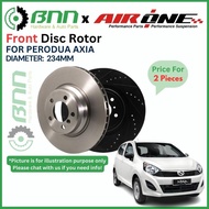 [BNN] AIRONE Perodua Axia Front OE Sport Brake Disc Rotor Racing (234mm) - 2 Pieces