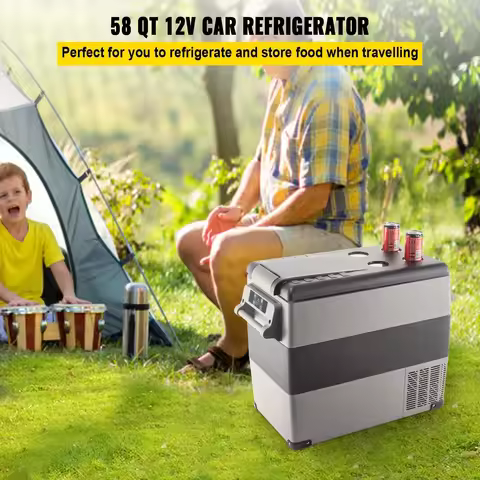 35L/45L/55L Car Refrigerator Mini Fridge Freezer Portable Compressor Cooler 12/24V DC 110-240V Ice B