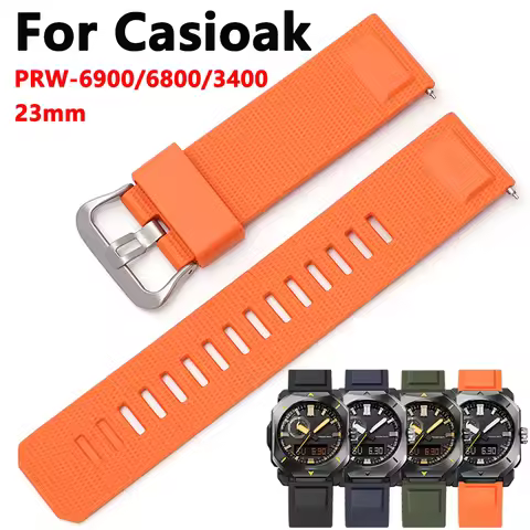 23mm Sports Silicone Watch Strap for PRW-6900 PRW-6800/3400 High Quality Rubber Watchbands Quick Rel