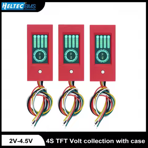 4S voltage tester with case for Active Equalizer Balancer 4S BMS Lifepo4 /Lipo/LTO Battery equalizat