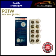 Bosch Trucklight P21W 24V 21W (BA15s) Signal, Reverse, Brake, Rear Fog Halogen Light Bulb (10pcs)