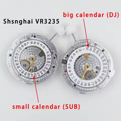 3235 Mechanical Movement Engraved automatic mechanical movement VR3235 blue balance wheel SUB/DJ mov