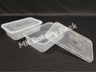 MW S650 - 650ml Rectangular Plastic Disposable Food Container (50pcs±)/ Bekas Bungkus Plastik