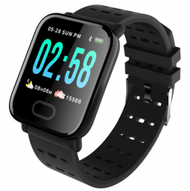 Others - A6彩屏智慧手錶心率血壓睡眠監測1.3寸IP67防水跑步運動（銀黑色）