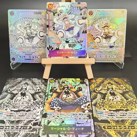 One Piece Card Game DIY Gold Manga Teach Luffy Japanese Anime Collection Op09-093 Op05-119 Sec