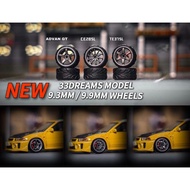 1/64 9.3mm / 9.9mm 33dreams rims disc brake rpf1 te37 Ce28 enkei tarmac evo wrc nismo lmgt2