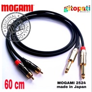 Migami 2524 interconnect TS 6.35mm to RCA pair 60cm pair of 2