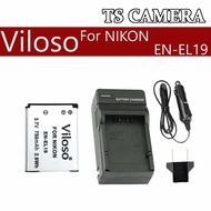 NIKON REPLACEMENT BATTERY + CHARGER VILOSO NIKON EN-EL19 / BATTERY NIKON ENL19 / CHARGER NIKON EN19 